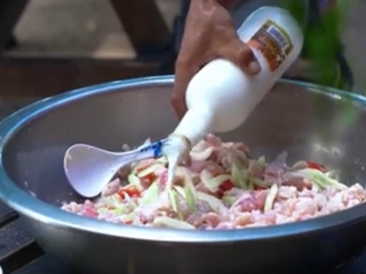 a bowl of food on a table