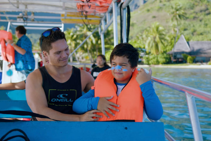 Jannik Vestergaard et al. in a pool of water